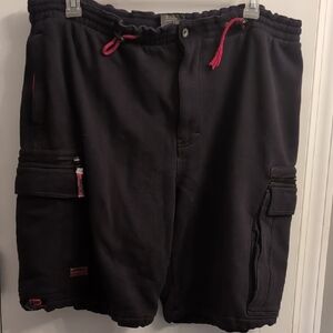 VTG SOHK School Of Hard Knocks Cotton Drawstring Sweatpant Shorts Y2K Skater XXL